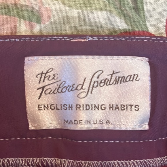 THE TAILORED SPORTMAN English Riding Pant Size 24 Equestrian Flat Front Leather - Picture 8 of 16